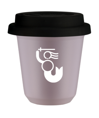 Tasse 80 ml LAVANDE "WARSZAWSKA SYRENKA (blanc)", avec couvercle noir Tasse 80 ml LAVANDE "WARSZAWSKA SYRENKA (blanc)", avec couvercle noir