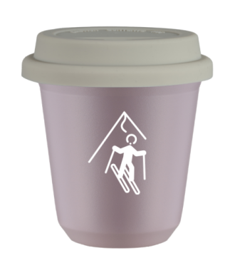 Tasse 80 ml LAVANDE "Ski (blanc)", avec couvercle blanc Tasse 80 ml LAVANDE "Ski (blanc)", avec couvercle blanc