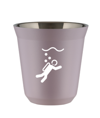 Tasse 80 ml LAVANDE "Plongée (blanc)" Tasse 80 ml LAVANDE "Plongée (blanc)"