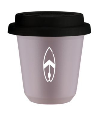 Tasse 80 ml LAVANDE "Planche (blanc)", avec couvercle noir Tasse 80 ml LAVANDE "Planche (blanc)", avec couvercle noir