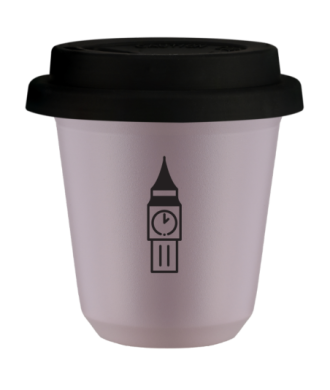 Tasse 80 ml LAVANDE "BIG BEN (noir)", avec couvercle noir Tasse 80 ml LAVANDE "BIG BEN (noir)", avec couvercle noir