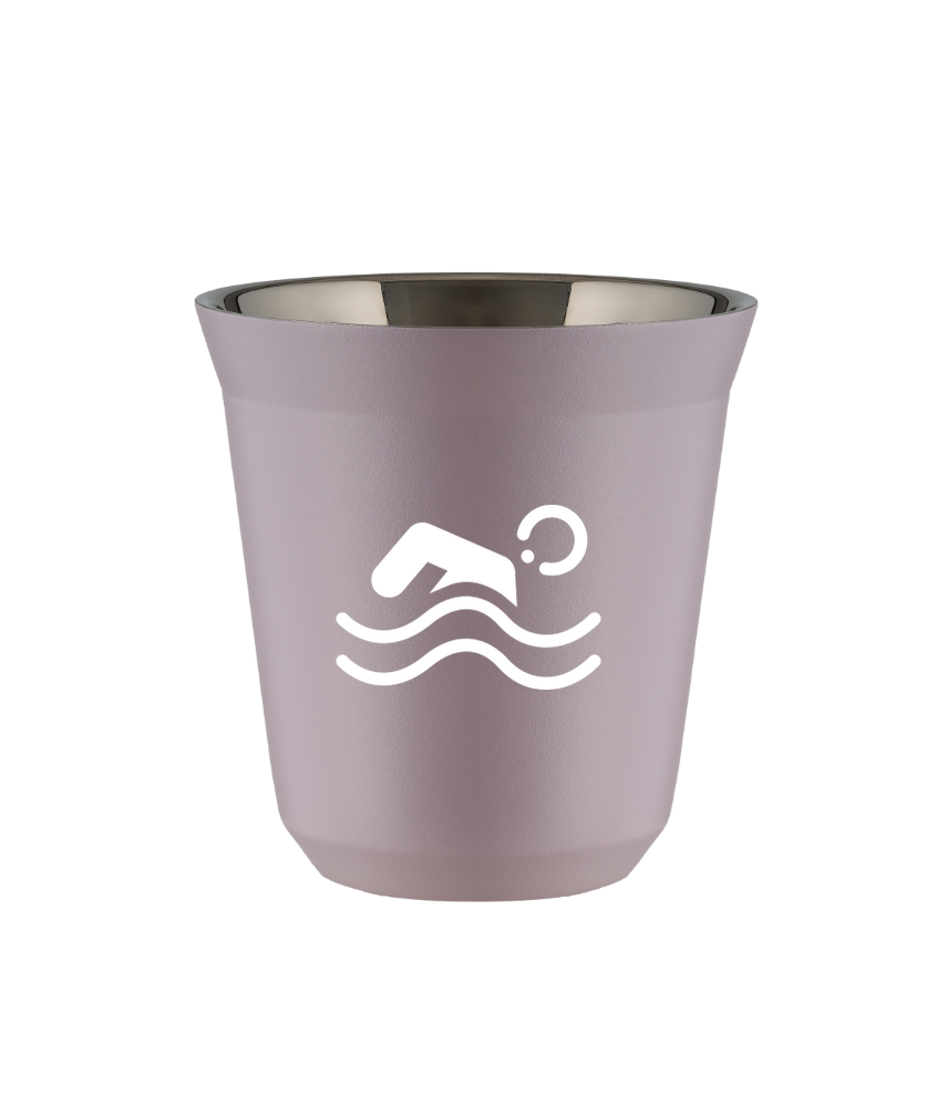 Tasse 80 ml LAVANDE "Natation (blanc)" Tasse 80 ml LAVANDE "Natation (blanc)"