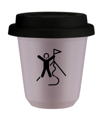 Tasse 80 ml LAVANDE "Escalade 1 (noir)", avec couvercle noir Tasse 80 ml LAVANDE "Escalade 1 (noir)", avec couvercle noir