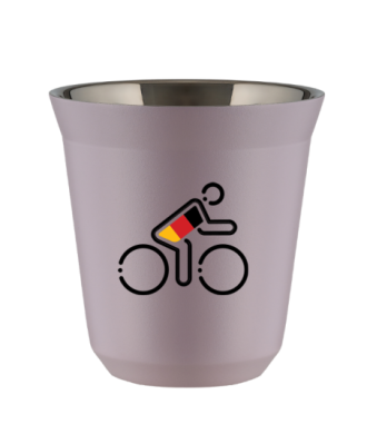 Tasse 80 ml LAVANDE "Cycliste aux couleurs allemandes" Tasse 80 ml LAVANDE "Cycliste aux couleurs allemandes"
