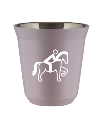 Tasse 80 ml LAVANDE "Équitation 2 (blanc)" Tasse 80 ml LAVANDE "Équitation 2 (blanc)"
