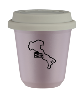 Tasse 80 ml LAVANDE "Italie", avec couvercle blanc Tasse 80 ml LAVANDE "Italie", avec couvercle blanc
