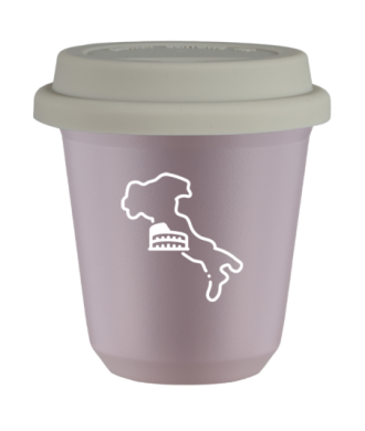 Tasse 80 ml LAVANDE "Italie (blanc)", avec couvercle blanc Tasse 80 ml LAVANDE "Italie (blanc)", avec couvercle blanc