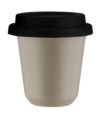 Tasse 80 ml BEIGE, avec couvercle noir Tasse 80 ml BEIGE, avec couvercle noir