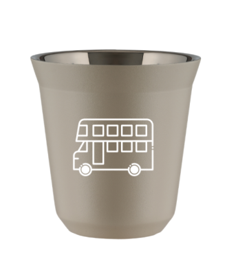 Tasse 80 ml BEIGE "Bus (blanc)" Tasse 80 ml BEIGE "Bus (blanc)"