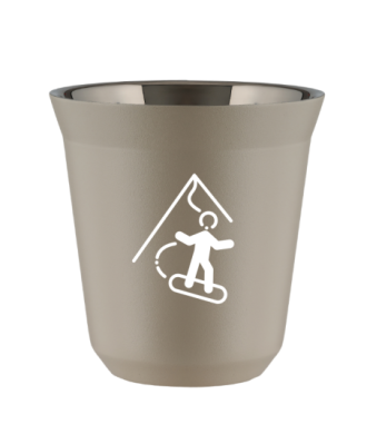 Tasse 80 ml BEIGE "Snowboard (blanc)" Tasse 80 ml BEIGE "Snowboard (blanc)"