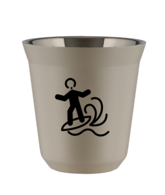 Tasse 80 ml BEIGE "Planche à voile (noir)" Tasse 80 ml BEIGE "Planche à voile (noir)"