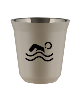 Tasse 80 ml BEIGE "Natation (noir)" Tasse 80 ml BEIGE "Natation (noir)"