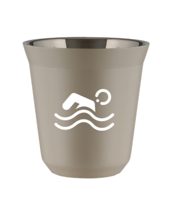 Tasse 80 ml BEIGE "Natation (blanc)" Tasse 80 ml BEIGE "Natation (blanc)"