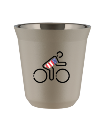 Tasse 80 ml BEIGE "Cycliste aux couleurs britanniques" Tasse 80 ml BEIGE "Cycliste aux couleurs britanniques"