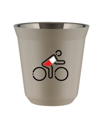 Tasse 80 ml BEIGE "Cycliste aux couleurs polonaises" Tasse 80 ml BEIGE "Cycliste aux couleurs polonaises"