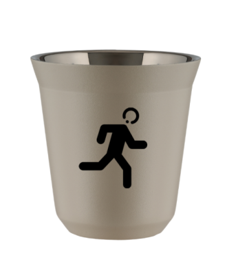 Tasse 80 ml BEIGE "Coureur (noir)" Tasse 80 ml BEIGE "Coureur (noir)"