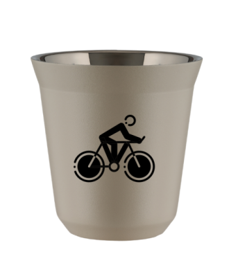 Tasse 80 ml BEIGE "Cyclisme 2 (noir)" Tasse 80 ml BEIGE "Cyclisme 2 (noir)"
