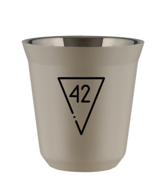 Tasse 80 ml BEIGE "42 (noir)" Tasse 80 ml BEIGE "42 (noir)"