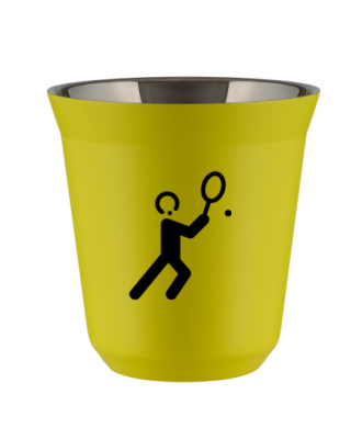 Tasse 80 ml JAUNE "Tennis 1" Tasse 80 ml JAUNE "Tennis 1"