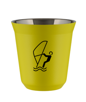 Tasse 80 ml JAUNE "Sports nautiques" Tasse 80 ml JAUNE "Sports nautiques"