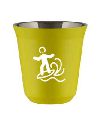 Tasse 80 ml JAUNE "Planche à voile (blanc)" Tasse 80 ml JAUNE "Planche à voile (blanc)"