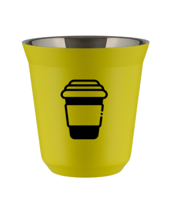 Tasse 80 ml JAUNE "Tasse (noir)" Tasse 80 ml JAUNE "Tasse (noir)"