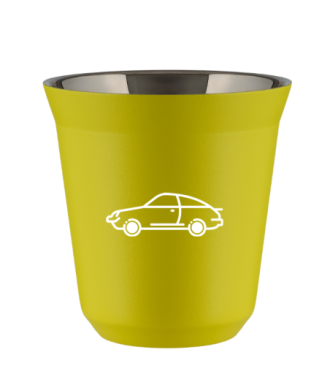 Tasse 80 ml JAUNE "Voiture (blanc)" Tasse 80 ml JAUNE "Voiture (blanc)"