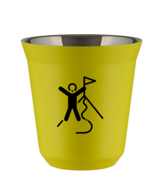 Tasse 80 ml JAUNE "Escalade 1" Tasse 80 ml JAUNE "Escalade 1"