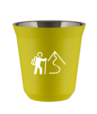 Tasse 80 ml JAUNE "Escalade 2 (blanc)" Tasse 80 ml JAUNE "Escalade 2 (blanc)"