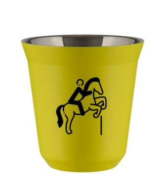 Tasse 80 ml JAUNE "Équitation 1" Tasse 80 ml JAUNE "Équitation 1"