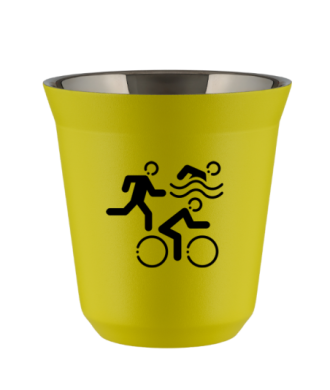 Tasse 80 ml JAUNE "Sports" Tasse 80 ml JAUNE "Sports"