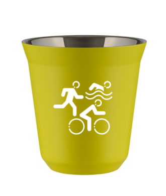 Tasse 80 ml JAUNE "Sports (blanc)" Tasse 80 ml JAUNE "Sports (blanc)"