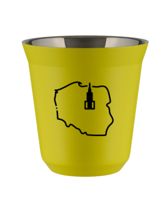 Tasse 80 ml JAUNE "Pologne (noir)" Tasse 80 ml JAUNE "Pologne (noir)"