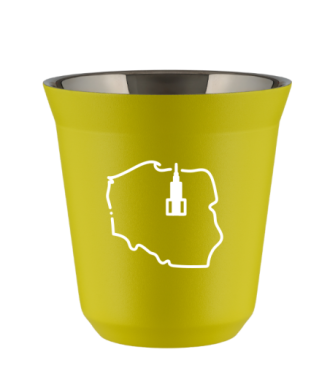Tasse 80 ml JAUNE "Pologne (blanc)" Tasse 80 ml JAUNE "Pologne (blanc)"