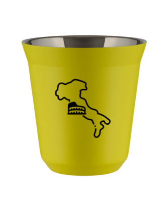 Tasse 80 ml JAUNE "Italie (noir)" Tasse 80 ml JAUNE "Italie (noir)"