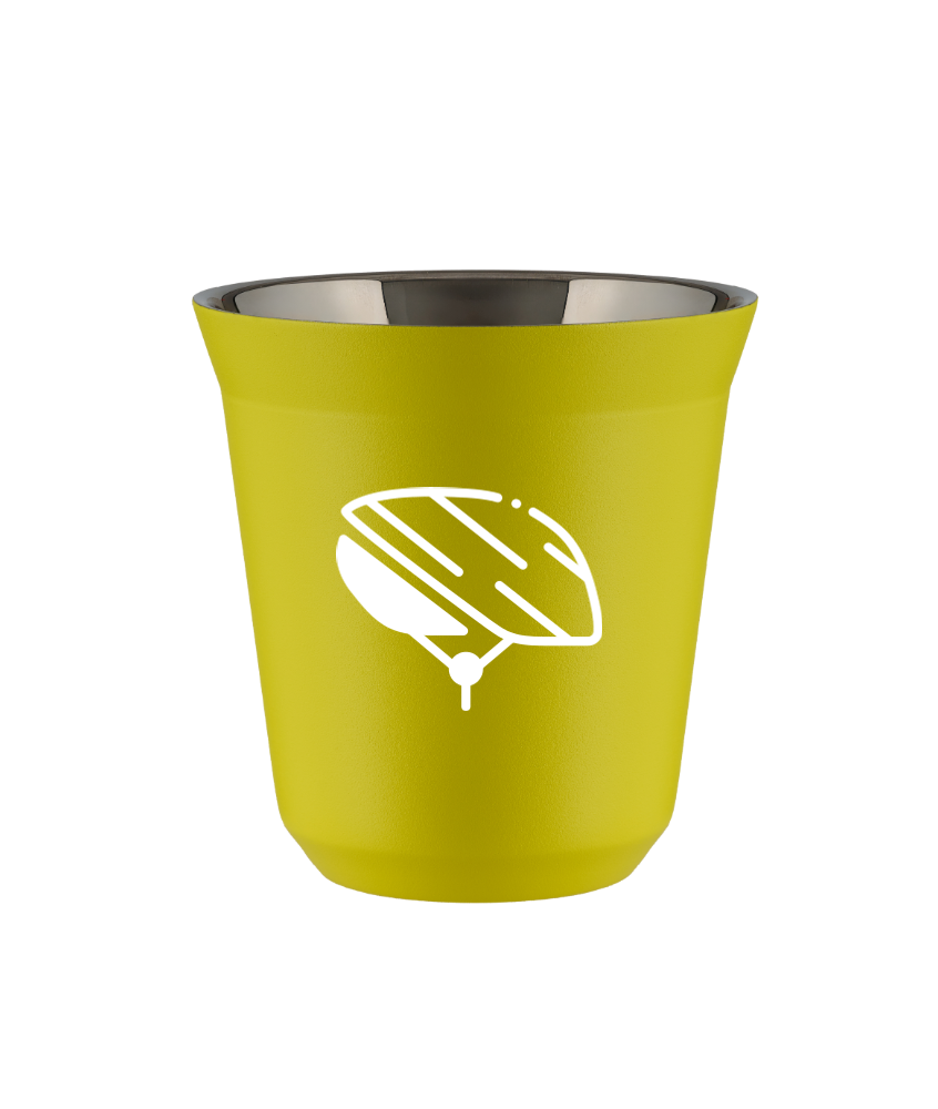 Tasse 80 ml JAUNE "Casque (blanc)" Tasse 80 ml JAUNE "Casque (blanc)"
