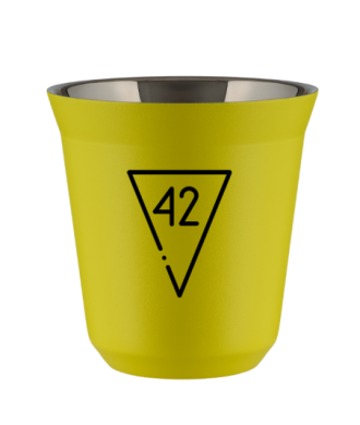 Tasse 80 ml JAUNE "42 (noir)" Tasse 80 ml JAUNE "42 (noir)"