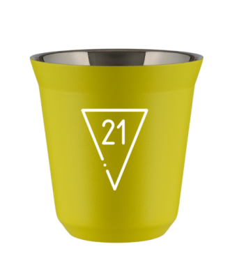 Tasse 80 ml JAUNE "21 (blanc)" Tasse 80 ml JAUNE "21 (blanc)"