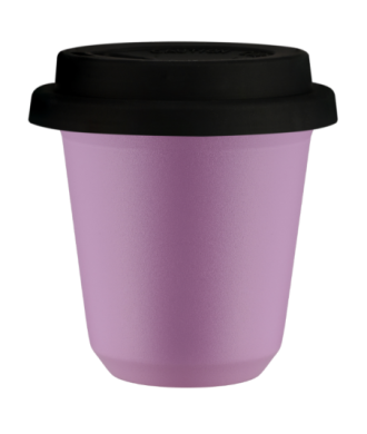 Tasse 80 ml LILAS, avec couvercle noir Tasse 80 ml LILAS, avec couvercle noir