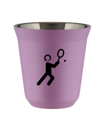 Tasse 80 ml LILAS "Tennis 1 (noir)" Tasse 80 ml LILAS "Tennis 1 (noir)"
