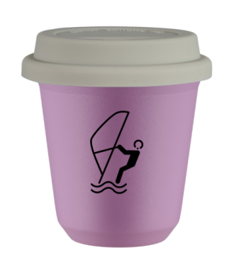 Tasse 80 ml LILAS "Sports nautiques", avec couvercle blanc Tasse 80 ml LILAS "Sports nautiques", avec couvercle blanc