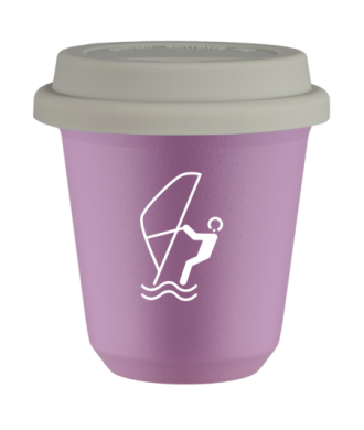 Tasse 80 ml LILAS "Sports nautiques (blanc)", avec couvercle blanc Tasse 80 ml LILAS "Sports nautiques (blanc)", avec couvercle blanc
