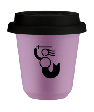 Tasse 80 ml LILAS "WARSZAWSKA SYRENKA (noir)", avec couvercle noir Tasse 80 ml LILAS "WARSZAWSKA SYRENKA (noir)", avec couvercle noir