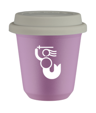 Tasse 80 ml LILAS "WARSZAWSKA SYRENKA (blanc)", avec couvercle blanc Tasse 80 ml LILAS "WARSZAWSKA SYRENKA (blanc)", avec couvercle blanc