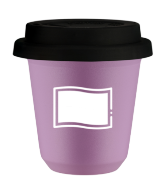 Tasse 80 ml LILAS "Drapeau polonais (blanc)", avec couvercle noir Tasse 80 ml LILAS "Drapeau polonais (blanc)", avec couvercle noir