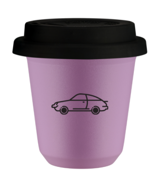 Tasse 80 ml LILAS "Voiture (noir)", avec couvercle noir Tasse 80 ml LILAS "Voiture (noir)", avec couvercle noir