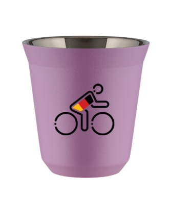 Tasse 80 ml LILAS "Cycliste aux couleurs allemandes (noir)" Tasse 80 ml LILAS "Cycliste aux couleurs allemandes (noir)"
