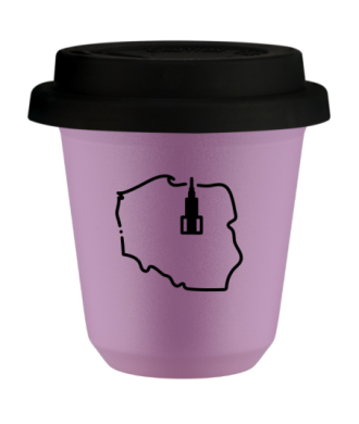 Tasse 80 ml LILAS "Pologne (noir)", avec couvercle noir Tasse 80 ml LILAS "Pologne (noir)", avec couvercle noir
