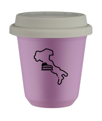 Tasse 80 ml LILAS "Italie", avec couvercle blanc Tasse 80 ml LILAS "Italie", avec couvercle blanc