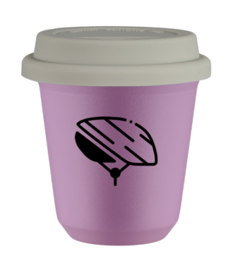 Tasse 80 ml LILAS "Casque", avec couvercle blanc Tasse 80 ml LILAS "Casque", avec couvercle blanc